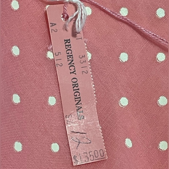 NOS Vintage Embroidered polka dot Prom Dress - Picture 5 of 9